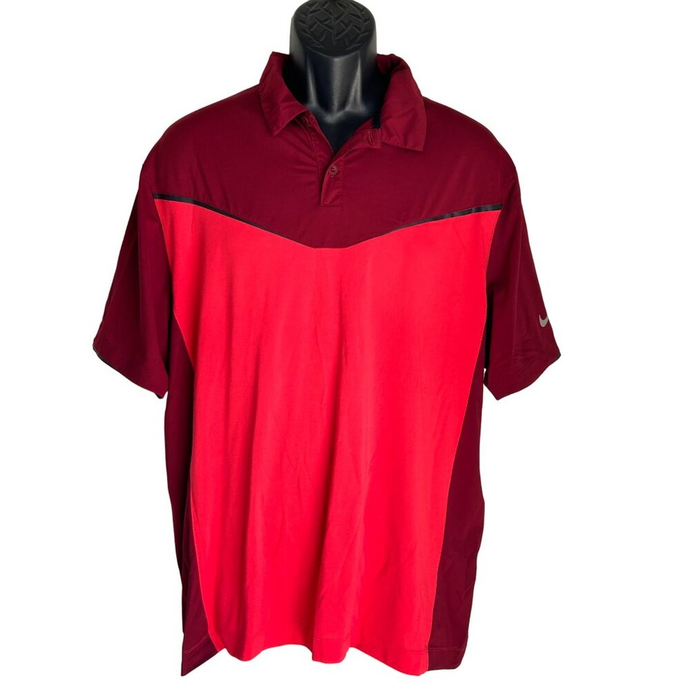 Mens Nike Tour Nike Golf Polo style dri fit athleisure Shirt Size Large